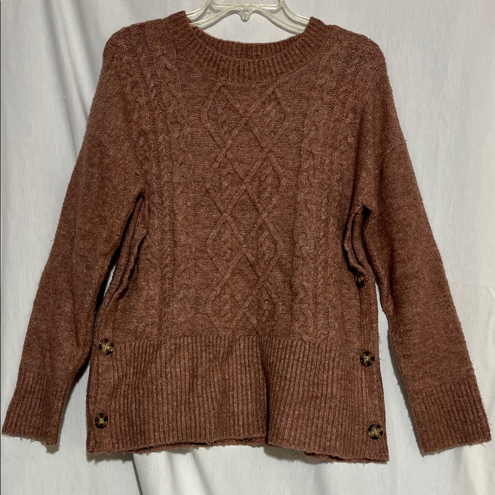 Marled reunited clothing Cozy Cable Knit Sweater size medium
